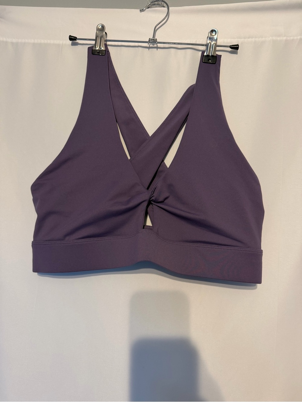 Women’s Purple Twist-Front Sports Bra